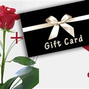 Gift card with a single rose