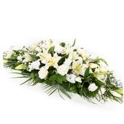 White Casket Spray